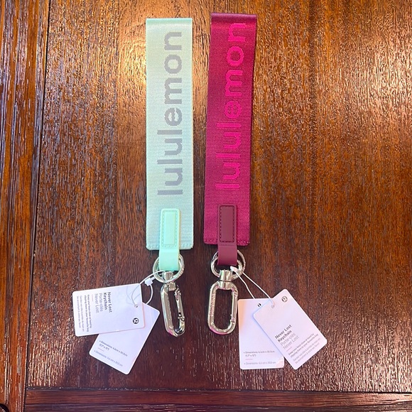 lululemon athletica Accessories - 🩵🩷Lululemon Never Lost Keychain Bundle of 2!! Sonic Pink and Mint Moment!🩷🩵